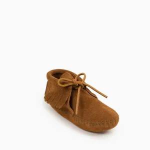 Minnetonka® Kids' Classic Fringe Soft Sole Suede Leather Moccasins