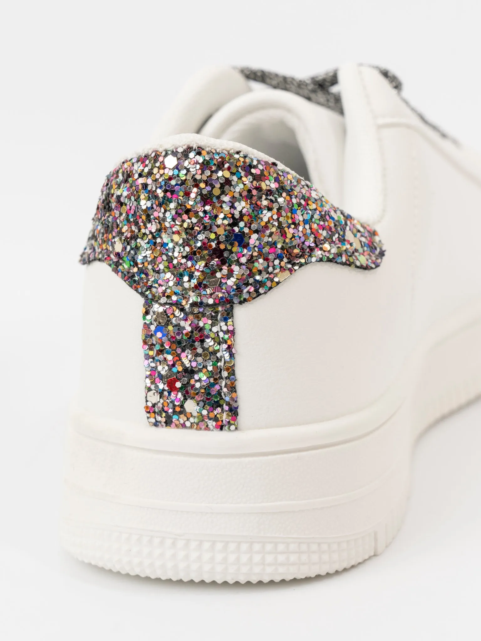 Mom's Sparkle Star Sneaker - Rainbow Glitter