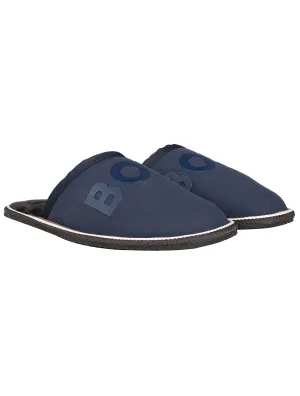 Monogram-Logo Slippers Navy