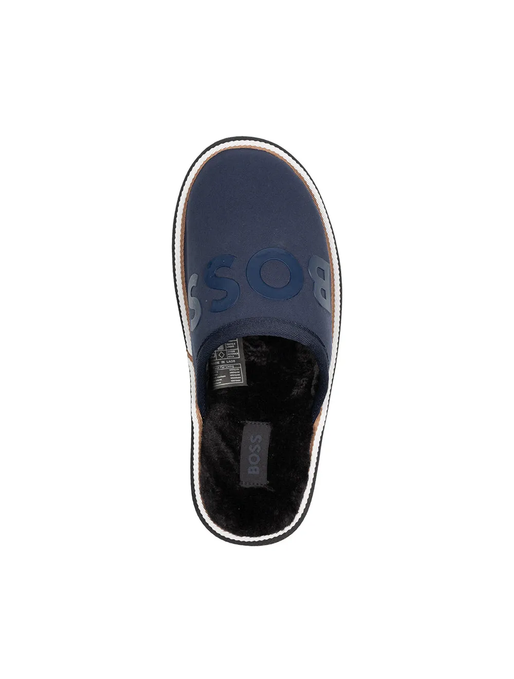 Monogram-Logo Slippers Navy