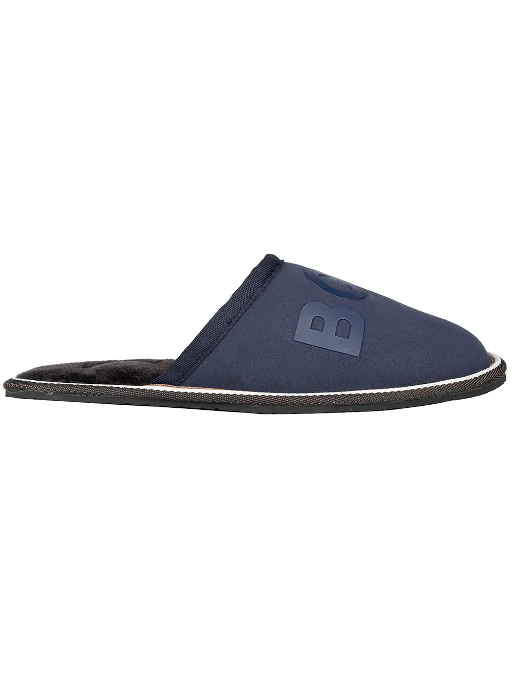 Monogram-Logo Slippers Navy