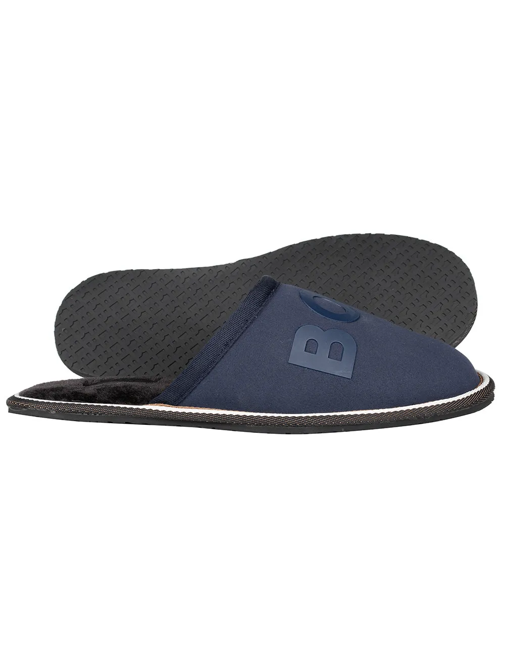 Monogram-Logo Slippers Navy