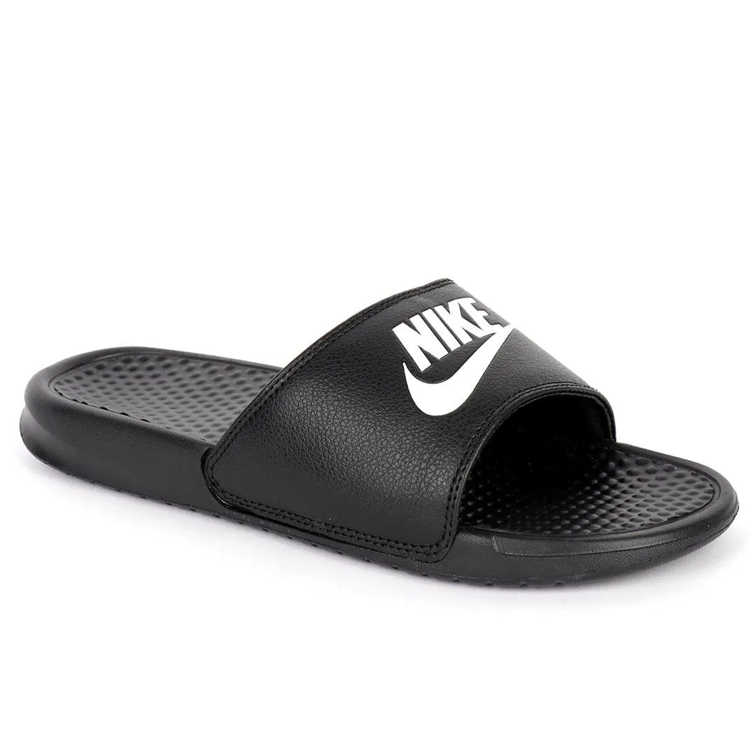 NK Two Ways JDI Black With White Logo Men's Slide