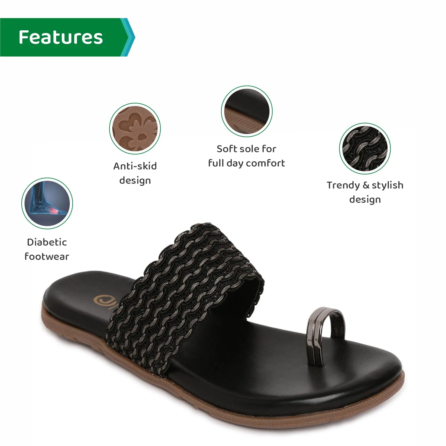 ORTHO JOY Fancy doctor slippers | Casual flat sandals