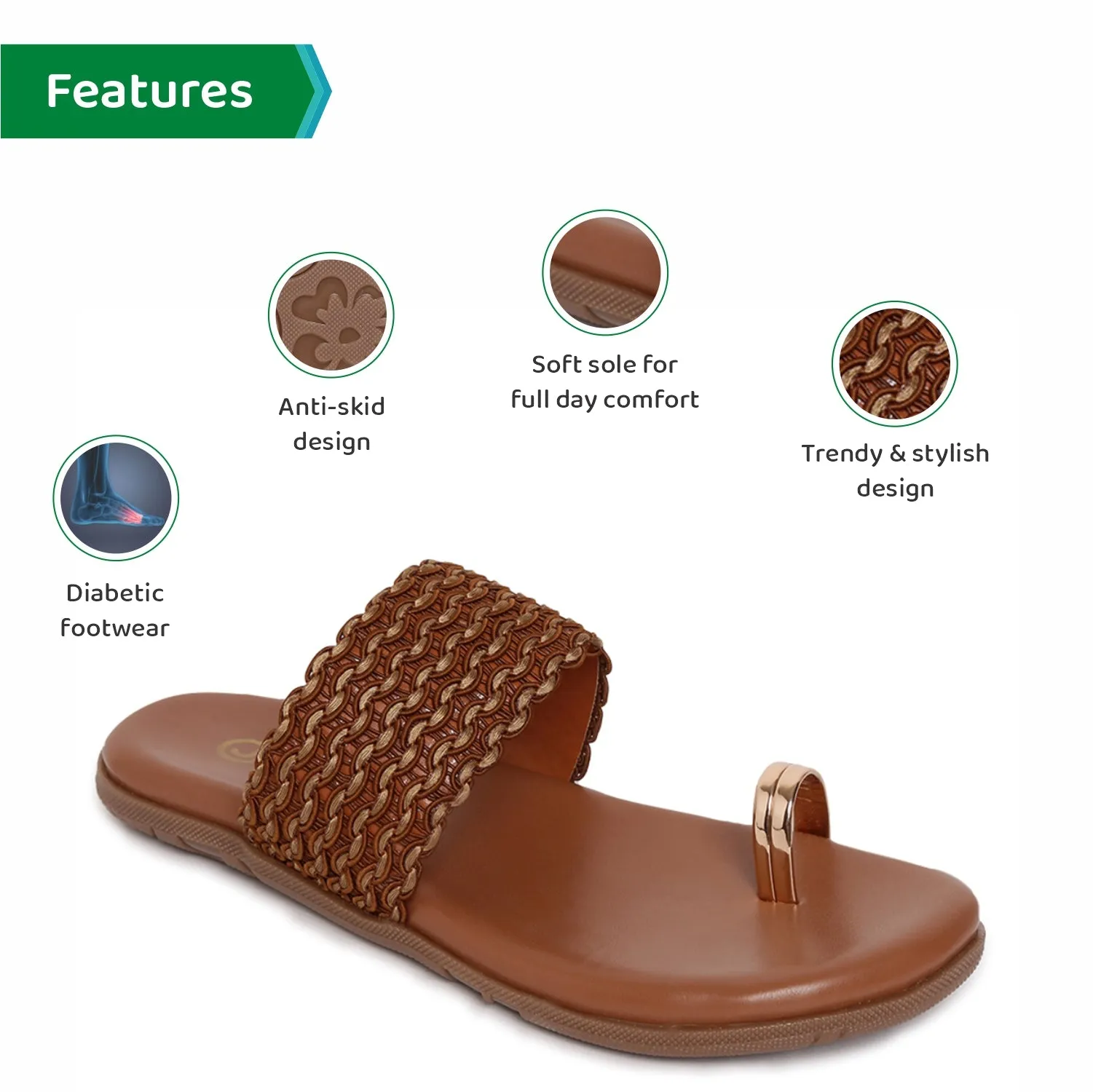 ORTHO JOY Fancy doctor slippers | Casual flat sandals