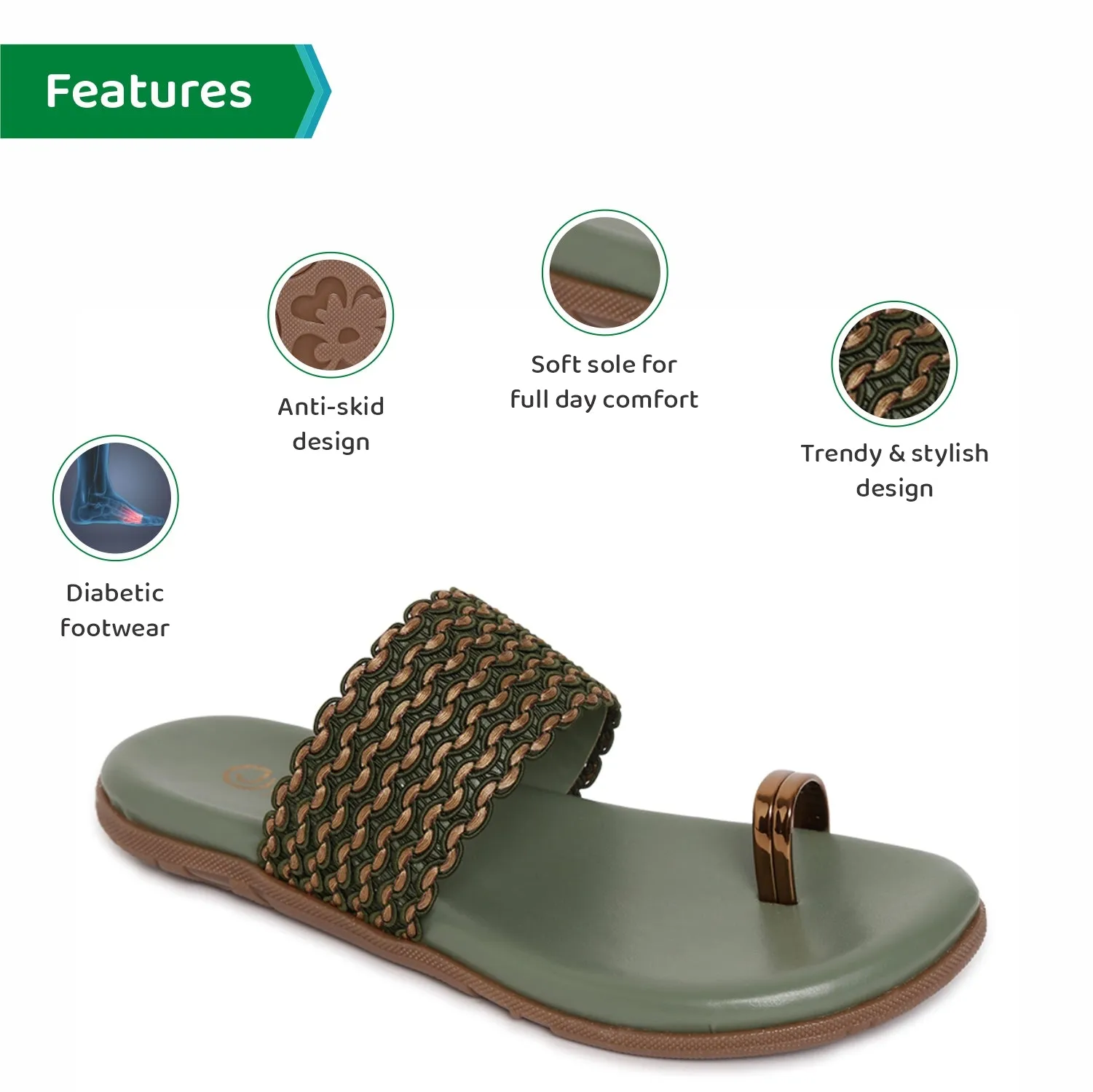 ORTHO JOY Fancy doctor slippers | Casual flat sandals