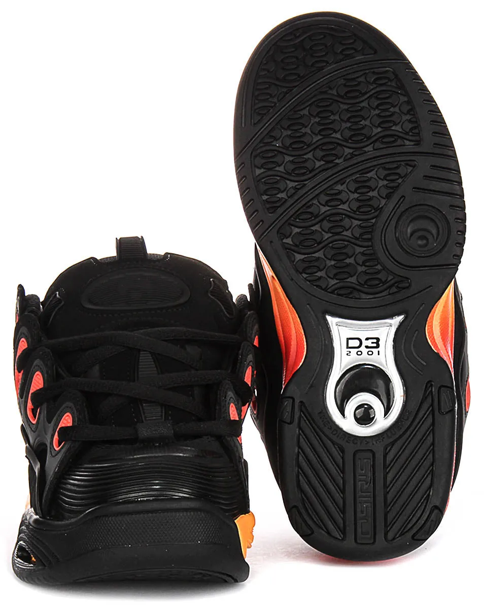 Osiris D3 2001 In Black Orange Flame For Men