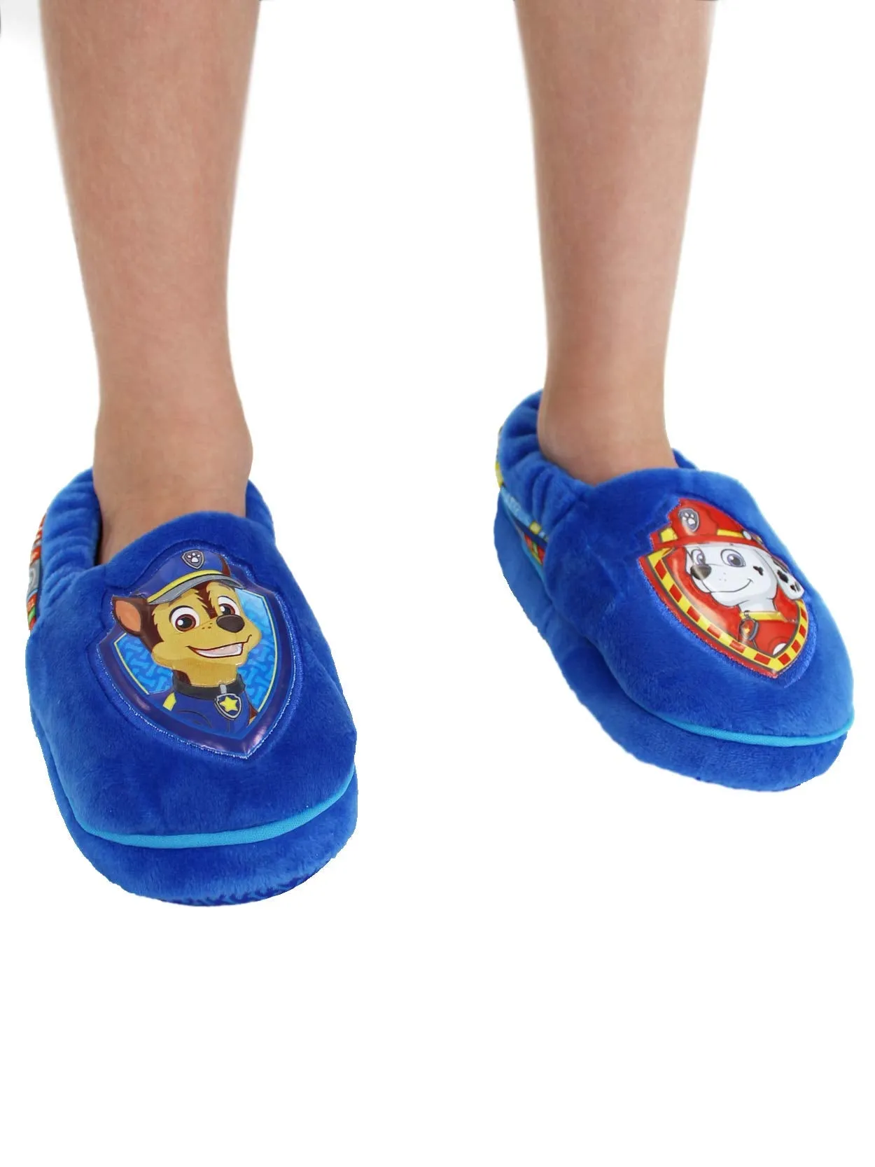 Paw Patrol Chase Marshall Toddler Boys Plush Aline Slippers