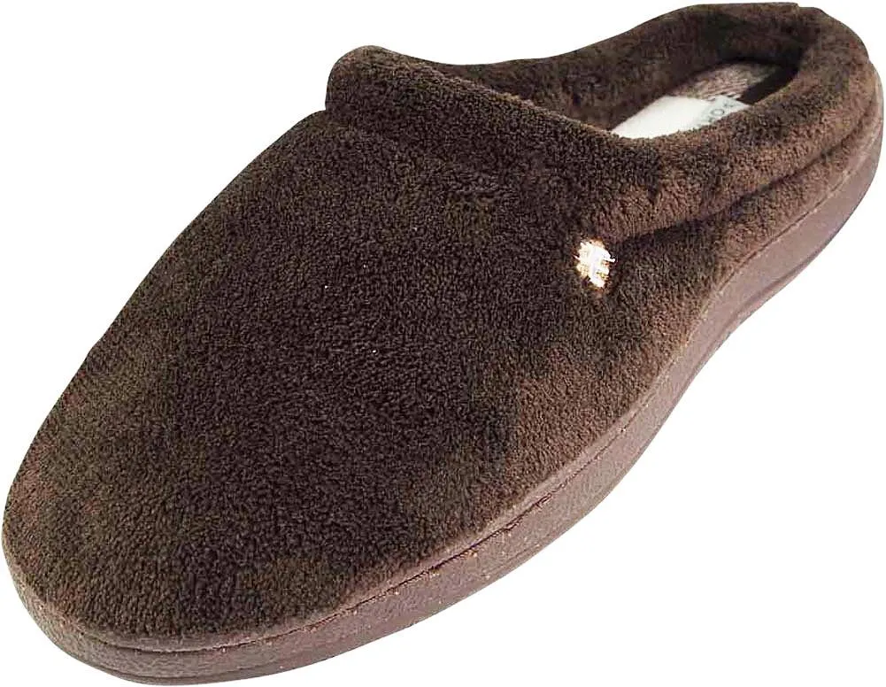 Perry Ellis Portfolio Mens Memory Foam Clog Slipper Coral Fleece or Microsuede, 40035