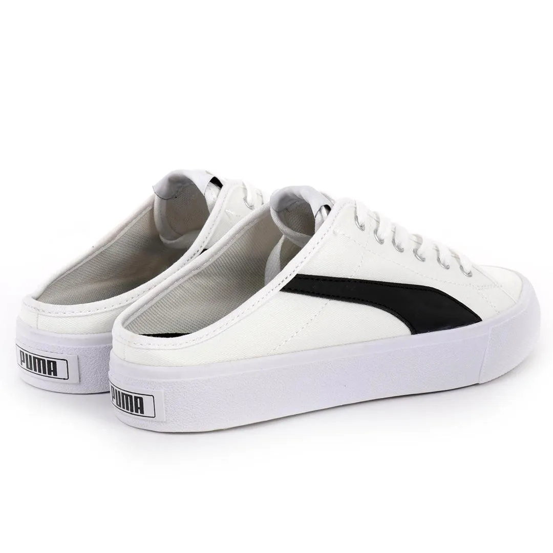 PM Bari Mule White And Black Sneakers