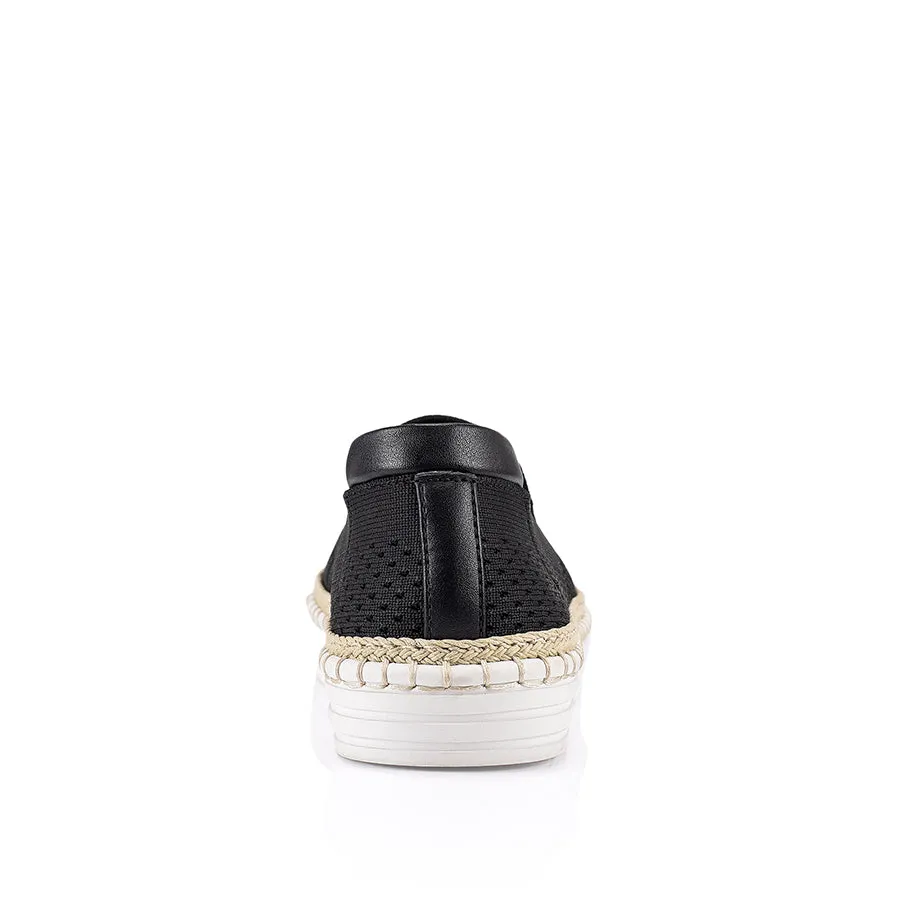 Queen Slip On Sneakers - Black Knit