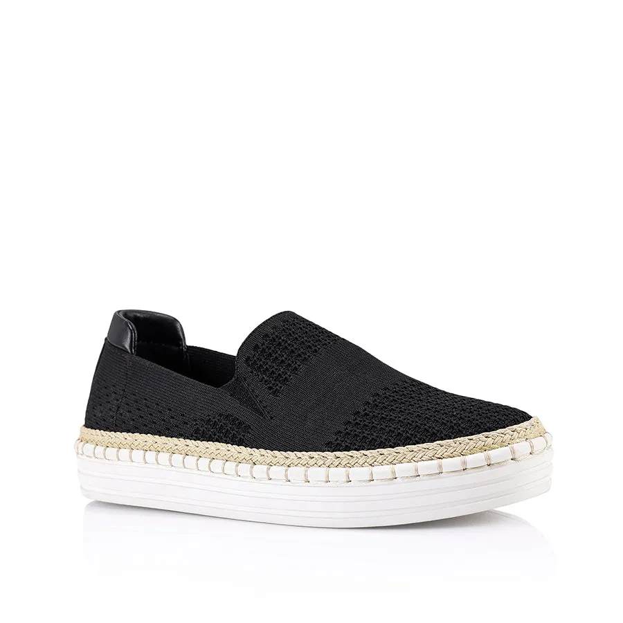 Queen Slip On Sneakers - Black Knit