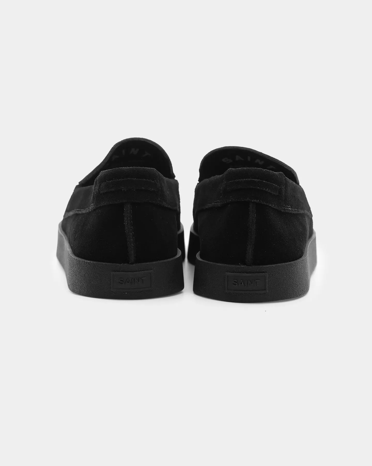 Saint Morta Hemisphere Suede Slip On Loafer Black/Black