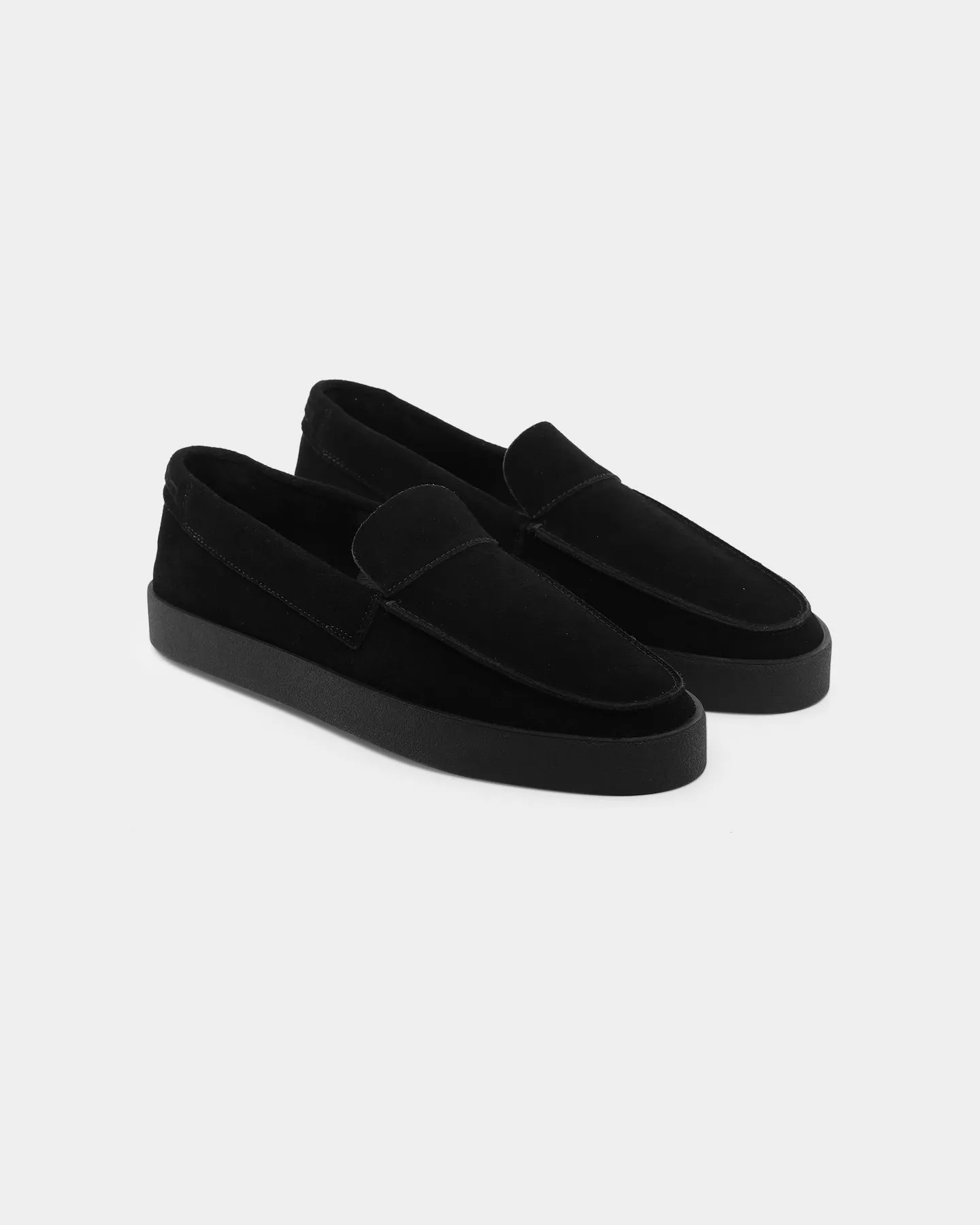 Saint Morta Hemisphere Suede Slip On Loafer Black/Black