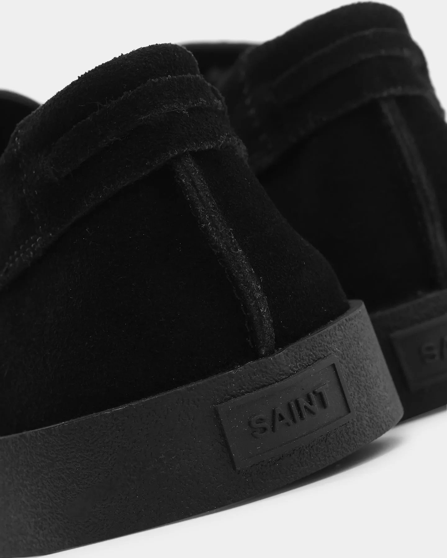 Saint Morta Hemisphere Suede Slip On Loafer Black/Black