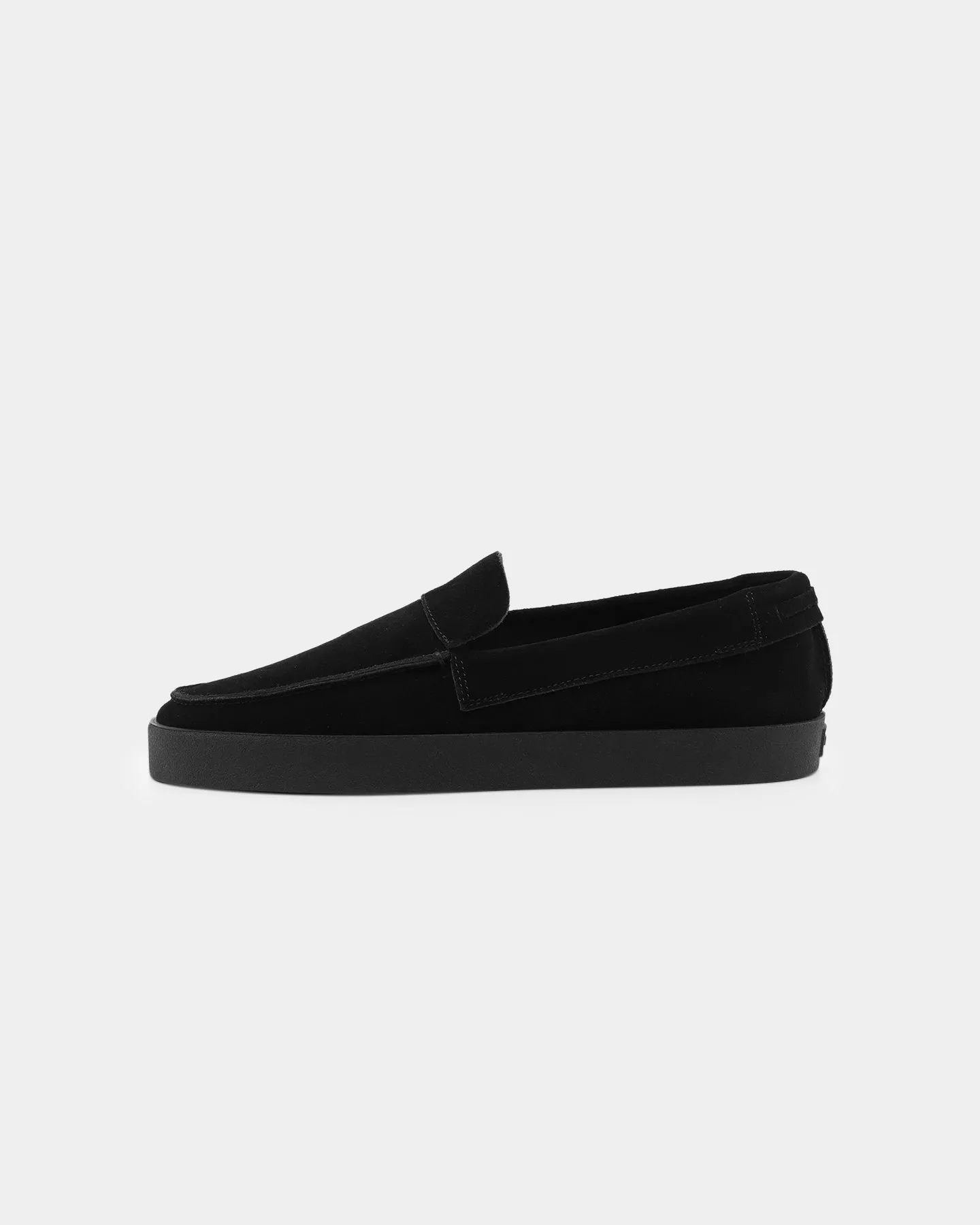 Saint Morta Hemisphere Suede Slip On Loafer Black/Black