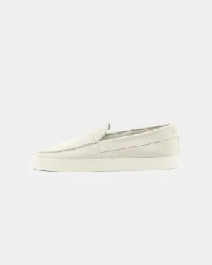 Saint Morta Hemisphere Suede Slip On Loafer White/White