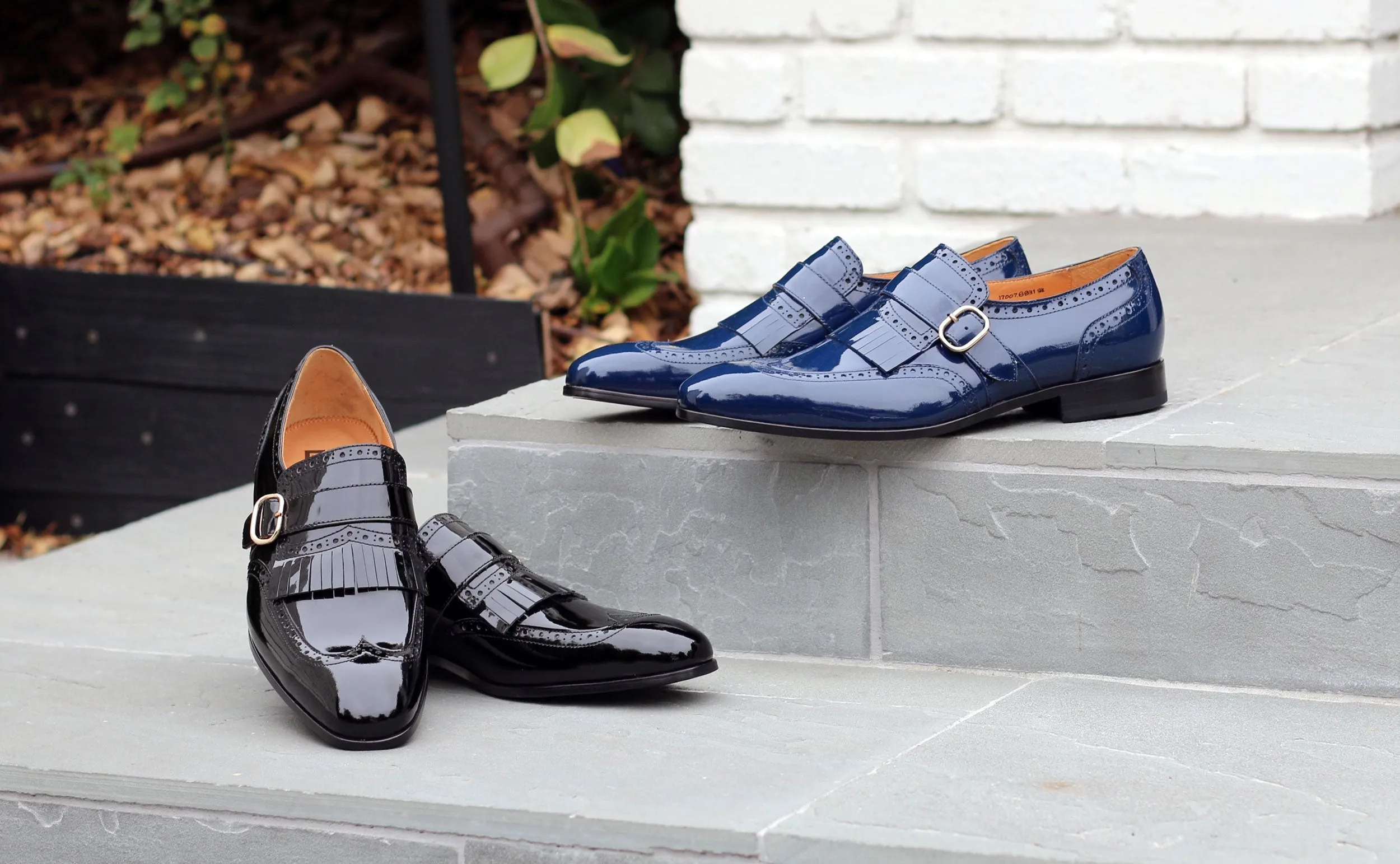 Shiny Calfskin Slip-On Shoe Navy