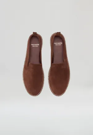 Slippers - Red Brown Suede