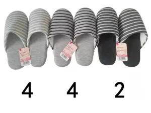 Soft Slippers - Striped - US 5-7 - EU 36-39.5-