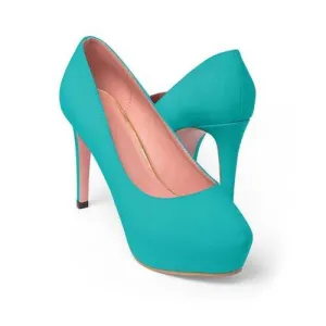 Teal Green Platform Shoes