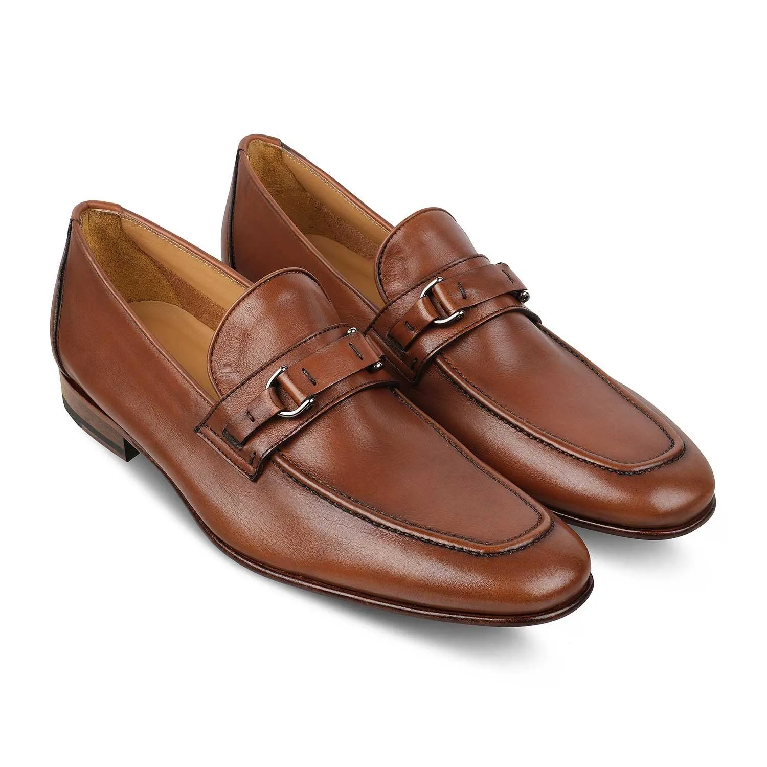 The Magno Tan Men's Handcrafted Leather Loafers Tresmode