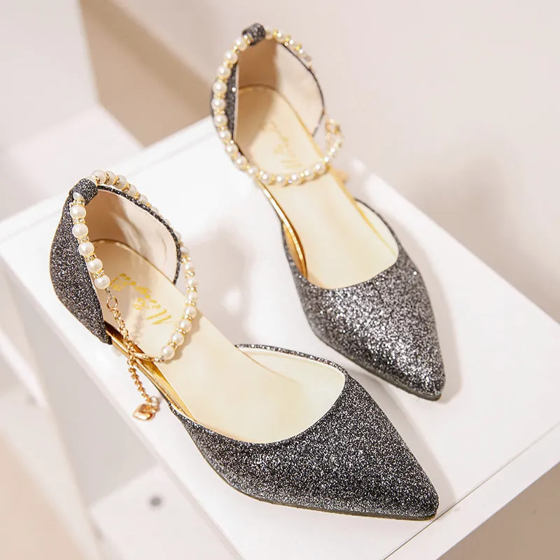 Trend Pointed Toe Wedding Bride High Heels Shoes