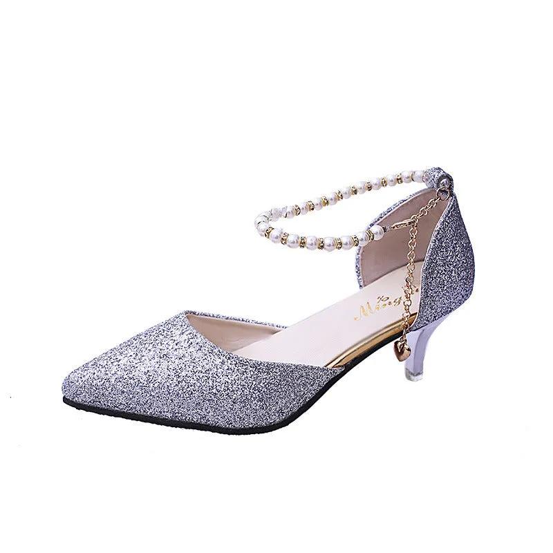 Trend Pointed Toe Wedding Bride High Heels Shoes