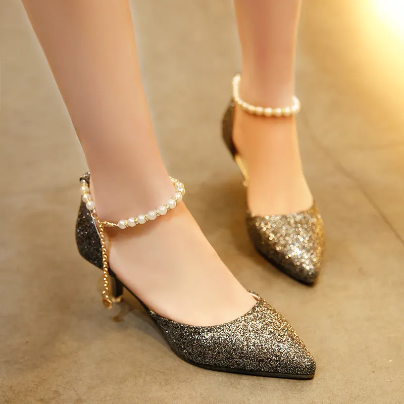 Trend Pointed Toe Wedding Bride High Heels Shoes