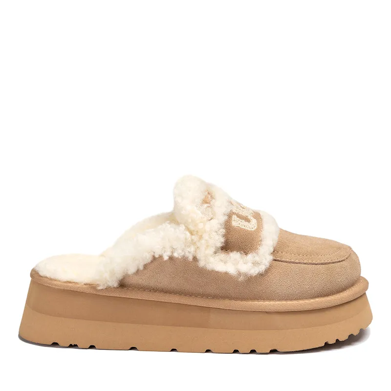 UGG Chloe Fluffy Platform Scuff