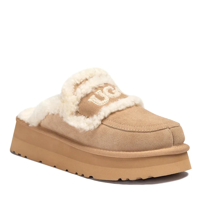 UGG Chloe Fluffy Platform Scuff