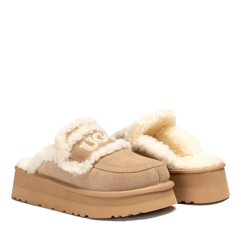 UGG Chloe Fluffy Platform Scuff