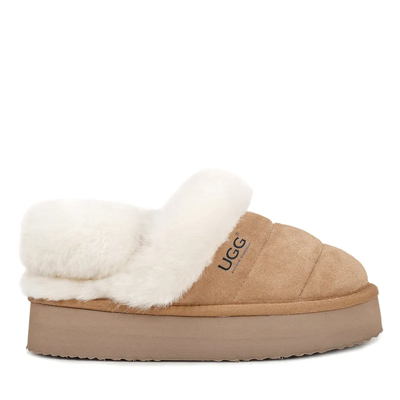 UGG Premium Fluffy Platform Scuff