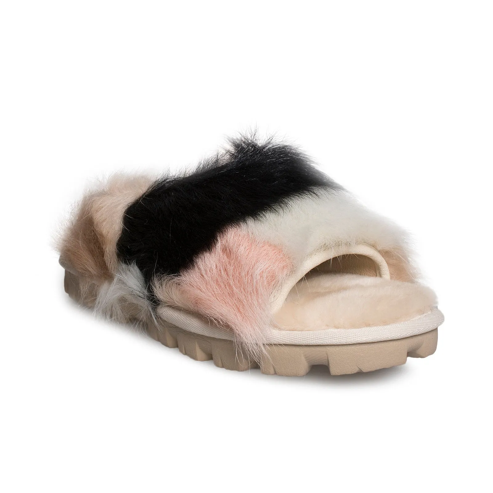 UGG Shag It Crazy Slide Natural Slippers  - Women's