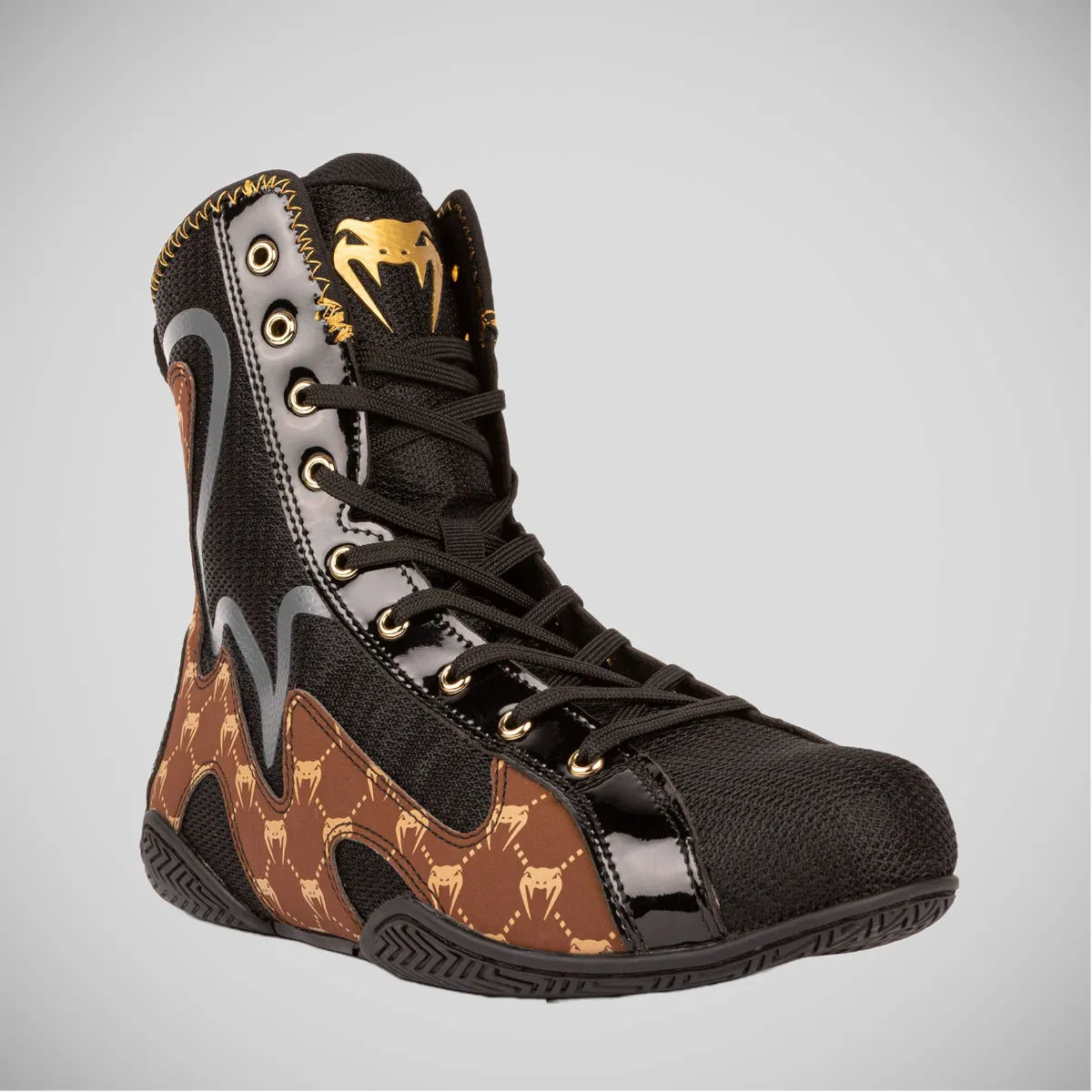 Venum Elite Evo Boxing Shoes Black/Brown