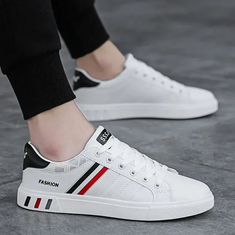 White Vulcanized Sneakers Men Casual Shoes Flat Comfortable