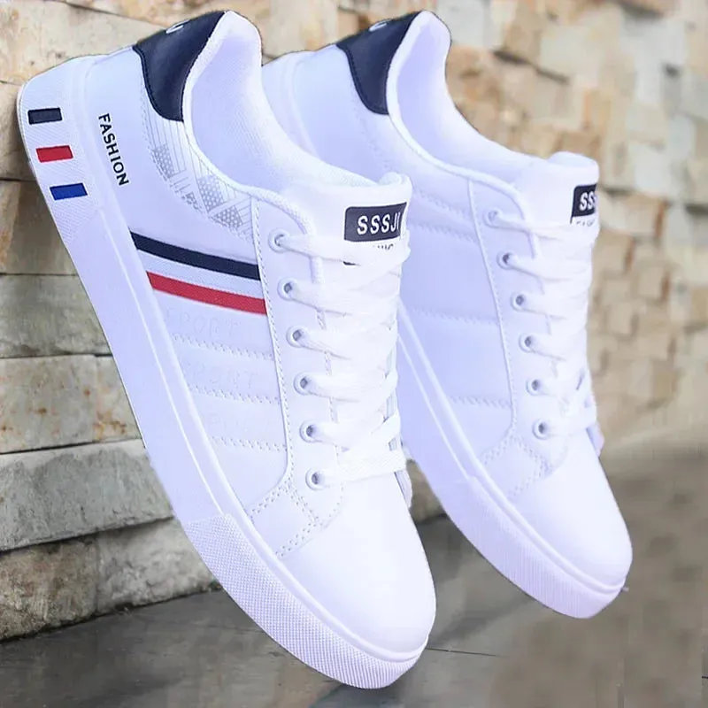 White Vulcanized Sneakers Men Casual Shoes Flat Comfortable