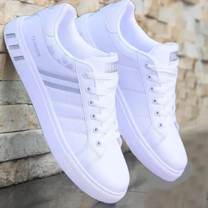 White Vulcanized Sneakers Men Casual Shoes Flat Comfortable