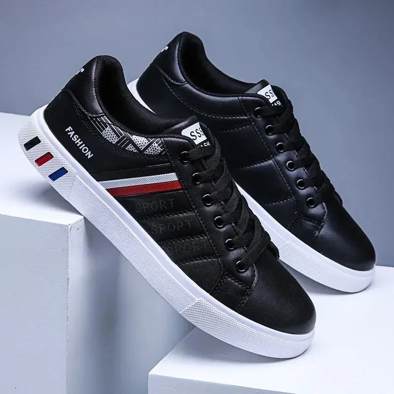 White Vulcanized Sneakers Men Casual Shoes Flat Comfortable