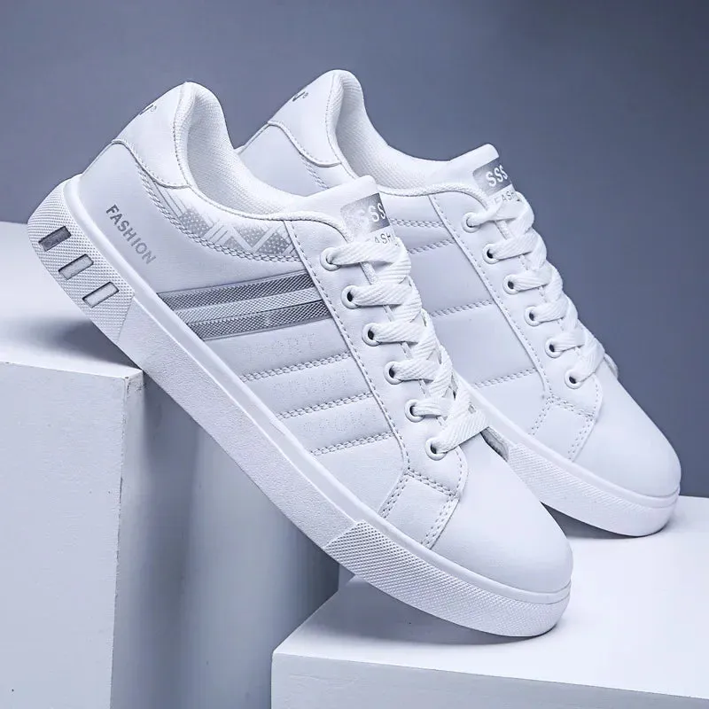 White Vulcanized Sneakers Men Casual Shoes Flat Comfortable