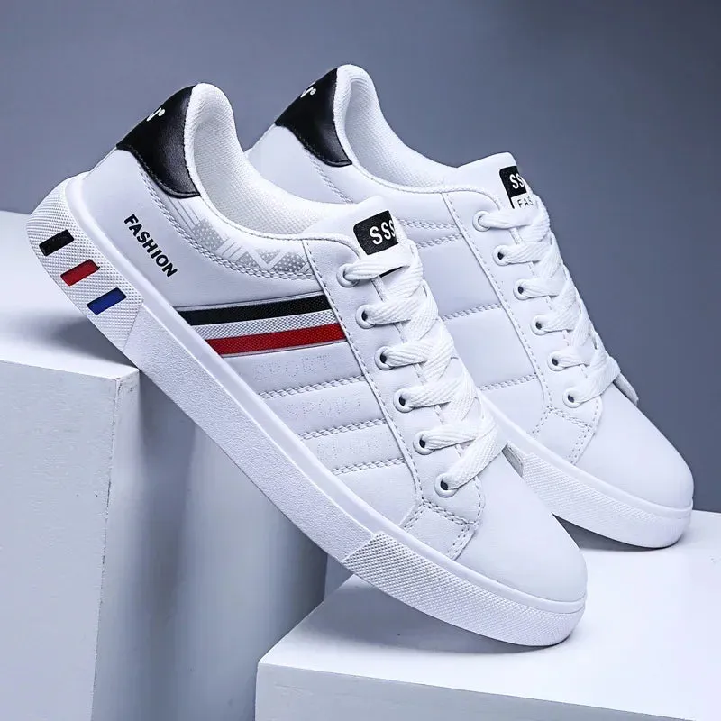 White Vulcanized Sneakers Men Casual Shoes Flat Comfortable