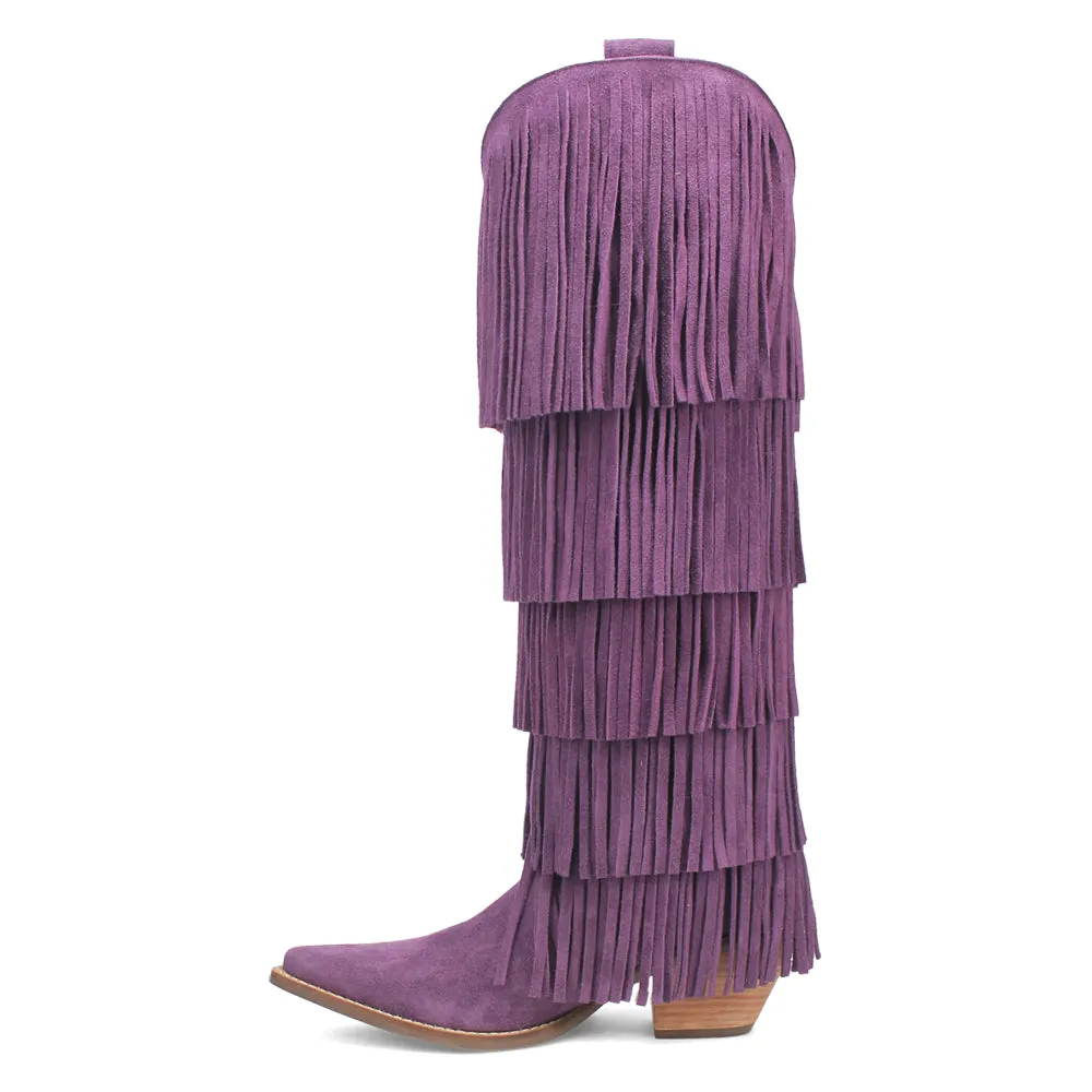 Wild Child Fringe Snip Toe Cowboy Boots