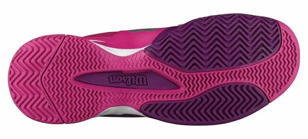 Wilson Rush Pro Junior Tennis Shoes - Pink/Purple/Clementine