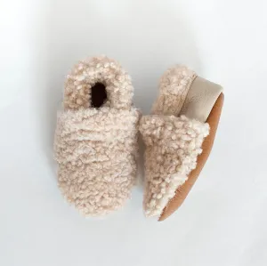 Winter Baby Shoes, Genuine Italian Leather and Fur