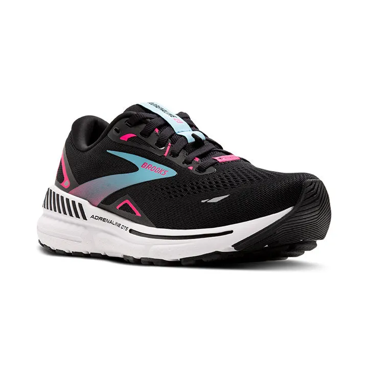 WOMEN'S ADRENALINE 23 GTX - B - 082 BLACK/KNOCKOUT PINK/AQUA