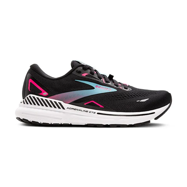 WOMEN'S ADRENALINE 23 GTX - B - 082 BLACK/KNOCKOUT PINK/AQUA