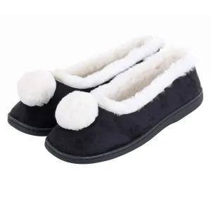 Womens Full Slippers Microsuede Soft Fur Lining Non-Slip