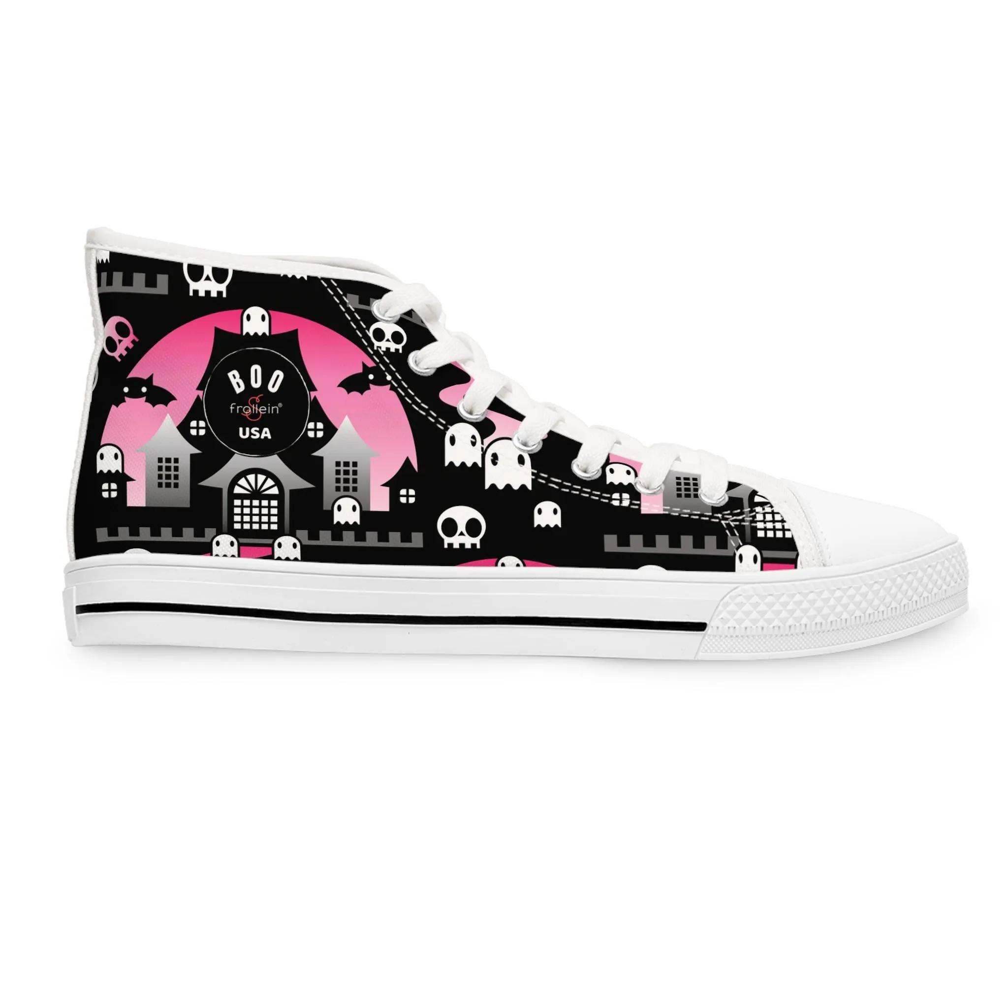 Women's High-Top Sneakers - Boo - Pink