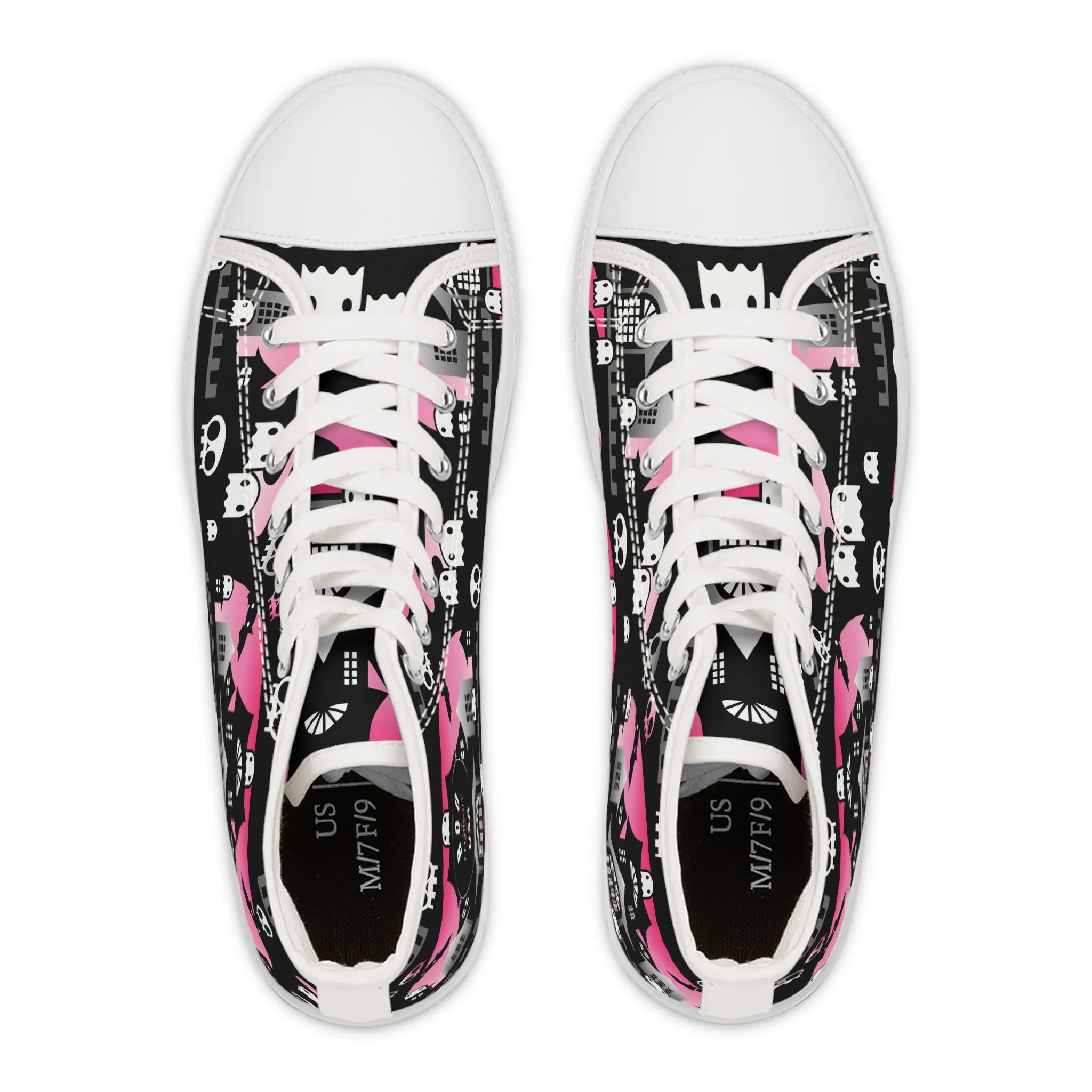 Women's High-Top Sneakers - Boo - Pink