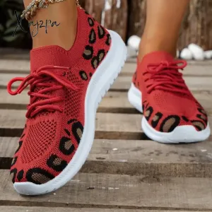 Xajzpa - Red Casual Sportswear Daily Patchwork Frenulum Round Comfortable Shoes